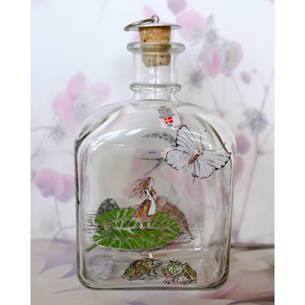 Holmegaard H. C. Andersen flasken med "Tommelise"