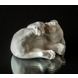 Eisbär weiss Bisquit, Royal Copenhagen liegend Eisbär Figur Nr. 072