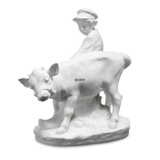 Dreng med kalv, Royal Copenhagen figur