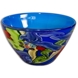 Stor blå glasskål, Bowle, diameter 30cm, Glaskunst,