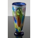 Blue Glass Vase, Large Floor Vase, 42cm, Hand Blown,