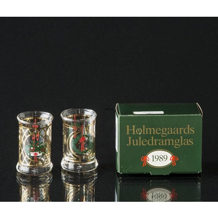 Holmegaard Christmas Juledramglas 1989, 2 stk