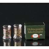 Holmegaard Christmas Dram Glasses 1995, set of 2