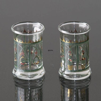 Holmegaard Christmas Dram Glasses 1999, set of 2