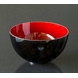 Holmegaard Sense skål, lille, sort/rød