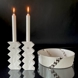 Holmegaard Connection candlestick, large, opal white