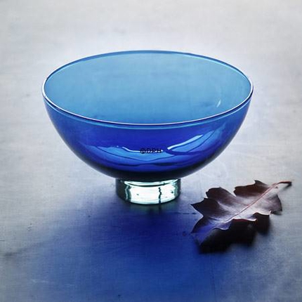 Holmegaard Harlekin skål, blå, mellem