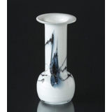 Holmegaard lysestage/vase Atlantis med blå striber