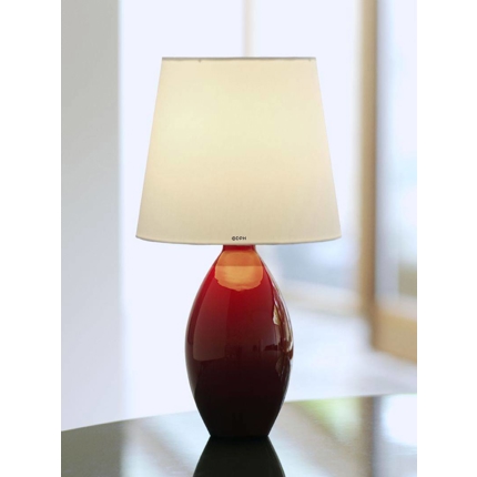 Holmegaard Cocoon (Base) Bordlampe, rød, lille - Udgået af produktion