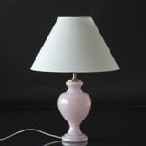 Holmegaard Florence table lamp, Rose/pink glass, without shade - Discontinued