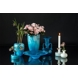 Cheap Glass Dish, Blue with White, Hand Blown Glass Art,