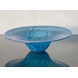 Cheap Glass Dish, Blue with White, Hand Blown Glass Art,