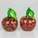 Glasapfel, rot, 13cm, Mundgeblasene Glaskunst,