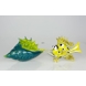 Funny Glass fish, yellow fish with Spots, Hand Blown,