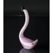 Swan Figur in Glas, Schwan in weiß und rosa, Mundgeblasen,