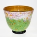Glasskål med limegrøn bund 24x27cm, Glaskunst, Mundblæst,