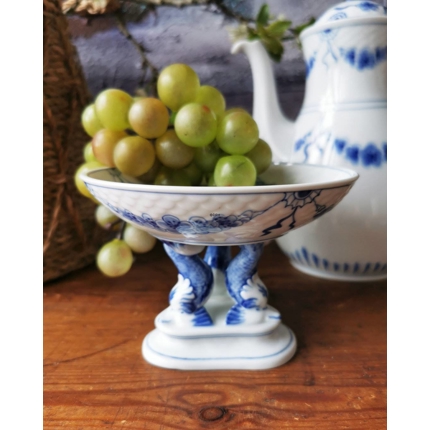 Empire stel lille opsats med delfiner / konfektkål på fod, Bing & Grøndahl nr. 66