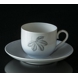 Leaves coffee cup with saucer, Bing & Grondahl No. 102 (Cop Ø5,8cm H:5cm)