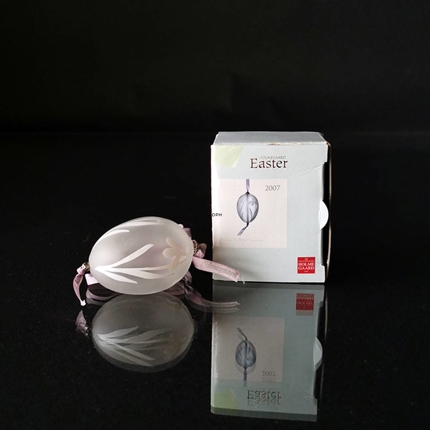 Holmegaard Osterei, klein, mit lila Schnur