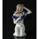Young Lady with daisies in spotted dress, Karen, Royal Copenhagen figurine no. 008