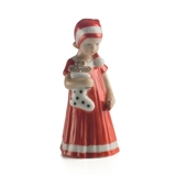 Else, Pige med rød julekjole og julesok, Royal Copenhagen figur