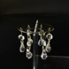 Manchet, golden edge, with small crystal drops (inner hole 2.5 cm)