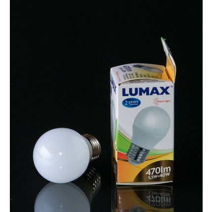 E27 LED crown bulb 5.5W 470Lm (equivalent to 40 watts) LUMAX Warm White Light 3000K