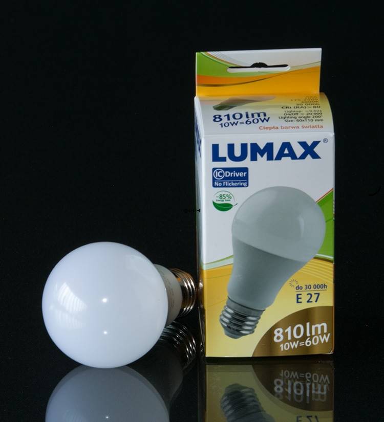 Prestatie tegenkomen Gevlekt E27 LED bulb 10W 810Lm (equivalent to 60watt) LUMAX Warm white light 3000K  | No. 793 | DPH Trading