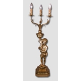 Bordlampe, Guld statue med 3 arme