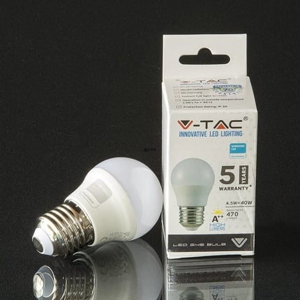 LED crown bulb E27 4.5 W 470 lm (equivalent to 40 watts) Warm White light 3000 K