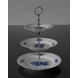 Fittings for cake stand, silver finish, Round handle, curved pipes, 2-3 layer