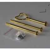 Fittings for cake stand, golden, Heart Handle, 2-3 layer