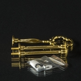 Extra strong Fittings for cake stand, gold finish, flower handle, curved pipes, 2-3 layer