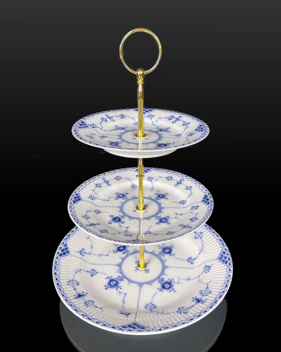 Royal Copenhagen Musselmalet halvblonde 3-lags oosats 3-lags