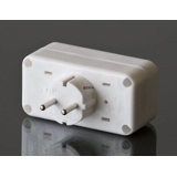 Extension socket with two round sockets