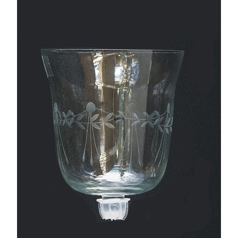 belønning smeltet Afdæk Topglas(indsats til fyrfadslys) til lysestager med ranke dekoration, stor  (glasholder til fyrfadslys) | Nr. 985 | Alt. 11-1349 | DPH Trading