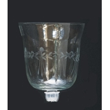 Topglas(indsats til fyrfadslys) til lysestager med ranke dekoration, stor