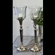 Topglas(indsats til fyrfadslys) til lysestager med ranke dekoration, stor (glasholder til fyrfadslys)