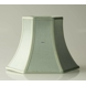 Hexagonal lampshade height 22 cm, light green silk fabric