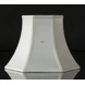 Hexagonal lampshade height 24 cm, white silk fabric