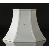 Hexagonal lampshade height 25 cm, white silk