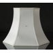 Hexagonal lampshade height 33 cm, white silk fabric