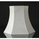 Hexagonal lampshade height 39 cm, white silk
