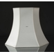 Hexagonal lampshade height 42 cm, white silk