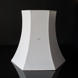 Sekskantet lampeskærm 49 cm i højden, off white chintz