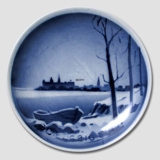 Snow covered landscape Aluminia plaquette, Merry Christmas