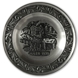 1979 Astri Holthe Norwegian Pewter Christmas plate, Bringing home the Christmas Tree