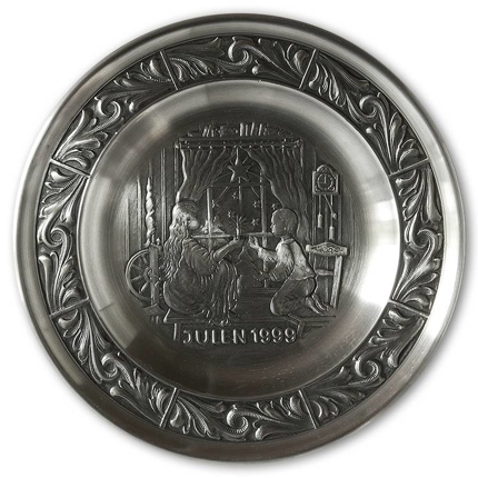 1999 Astri Holthe Norwegian Pewter Christmas plate, Christmas - A Season of Expectation