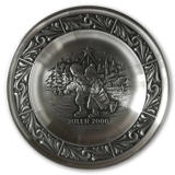 2000 Astri Holthe Norwegian Pewter Christmas plate, I'm Dreaming of a White Christmas