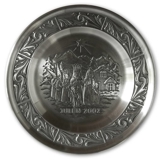 2002 Astri Holthe Norwegian Pewter Christmas plate, Lucia